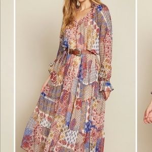 Dress Forum Los Angeles Boho Patchwork Dress Size L
